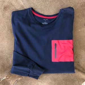 Jack Spade Pocket Zip Long Sleeve Tee Shirt